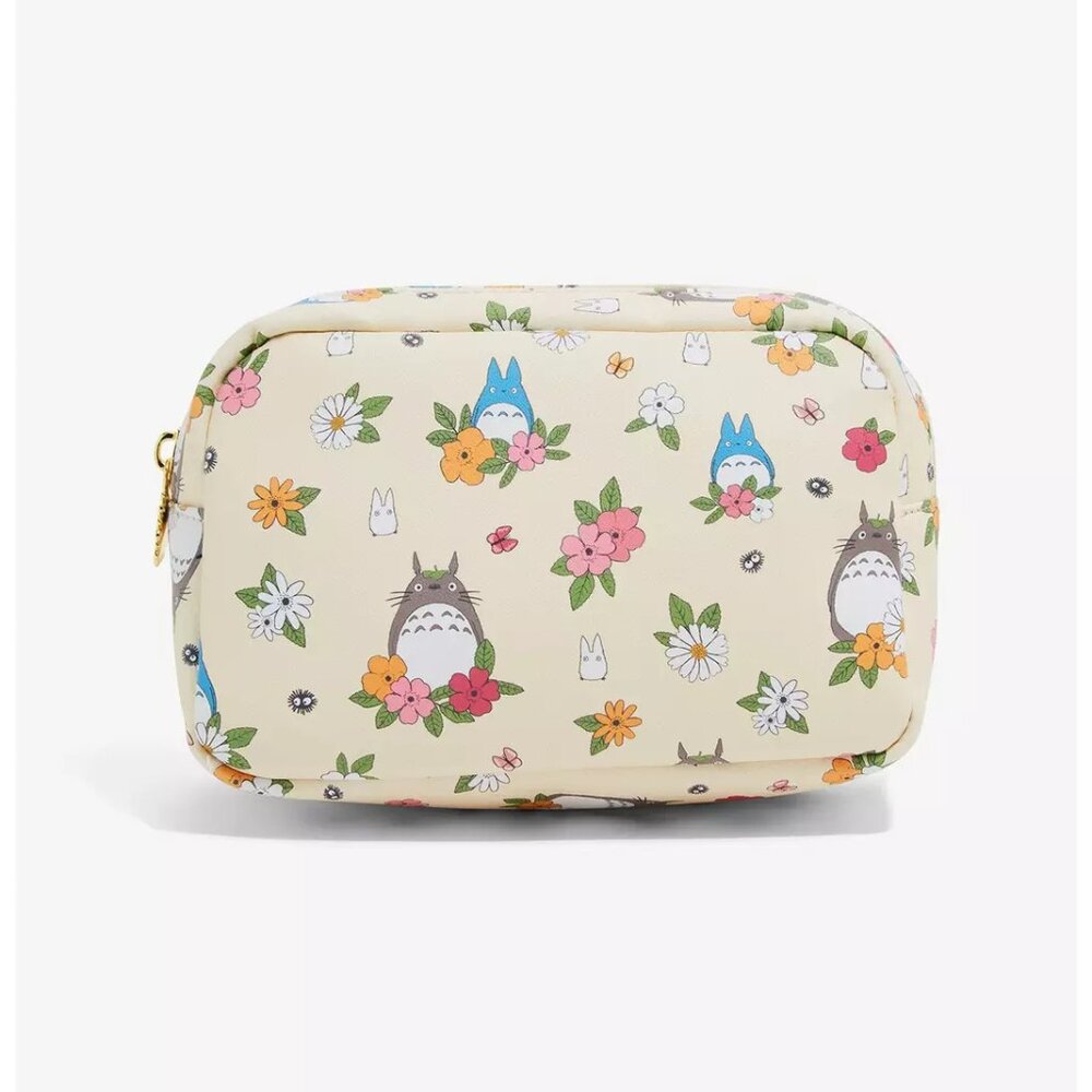 Studio Ghibli My Neighbor Totoro Floral Totoros Makeup Bag - NWT